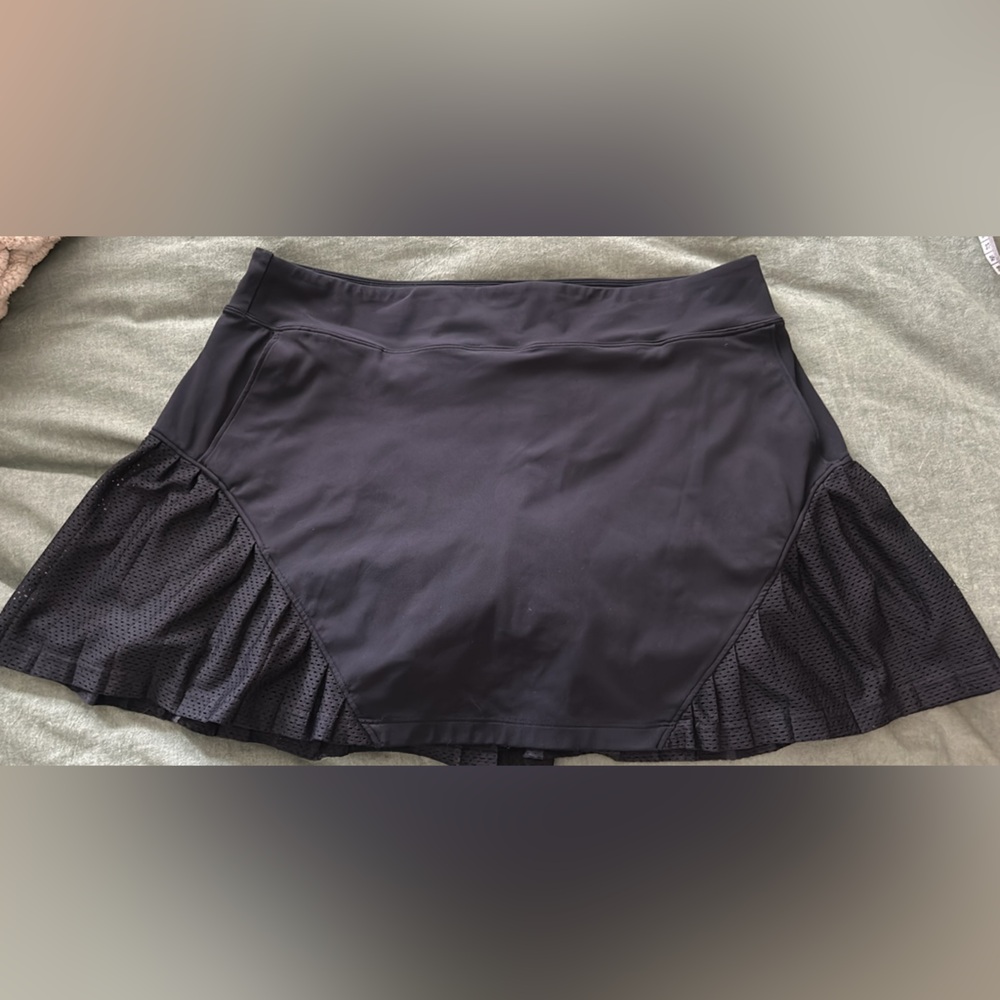 UNDER ARMOUR Black Pleated w/mesh Tennis Golf Skort w/pockets